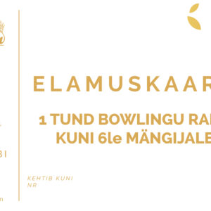 Elamus Bowling&Pubi bowlingu kinkekaardid